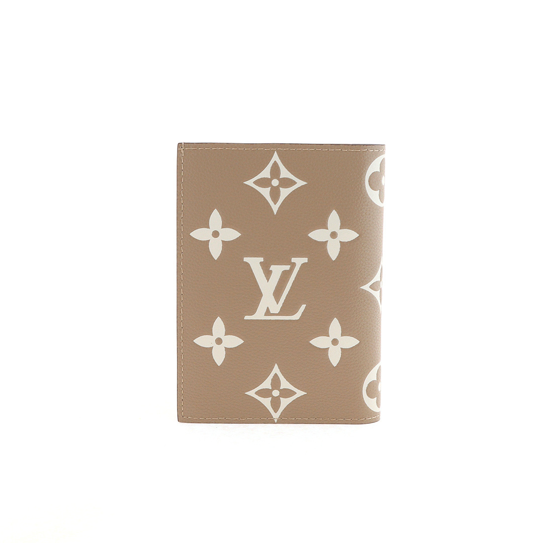 EM Sneakers Louis Vuitton LV Passport Cover Monogram Empreinte Leather Tourterelle Gray