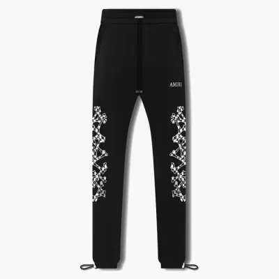 EM Sneakers Amiri Checkered Bones Sweatpant Black 01