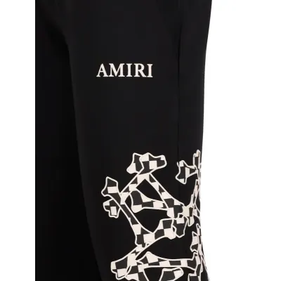 EM Sneakers Amiri Checkered Bones Sweatpant Black 02