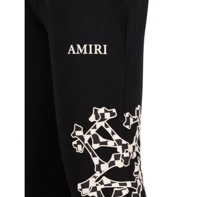 EM Sneakers Amiri Checkered Bones Sweatpant Black 02