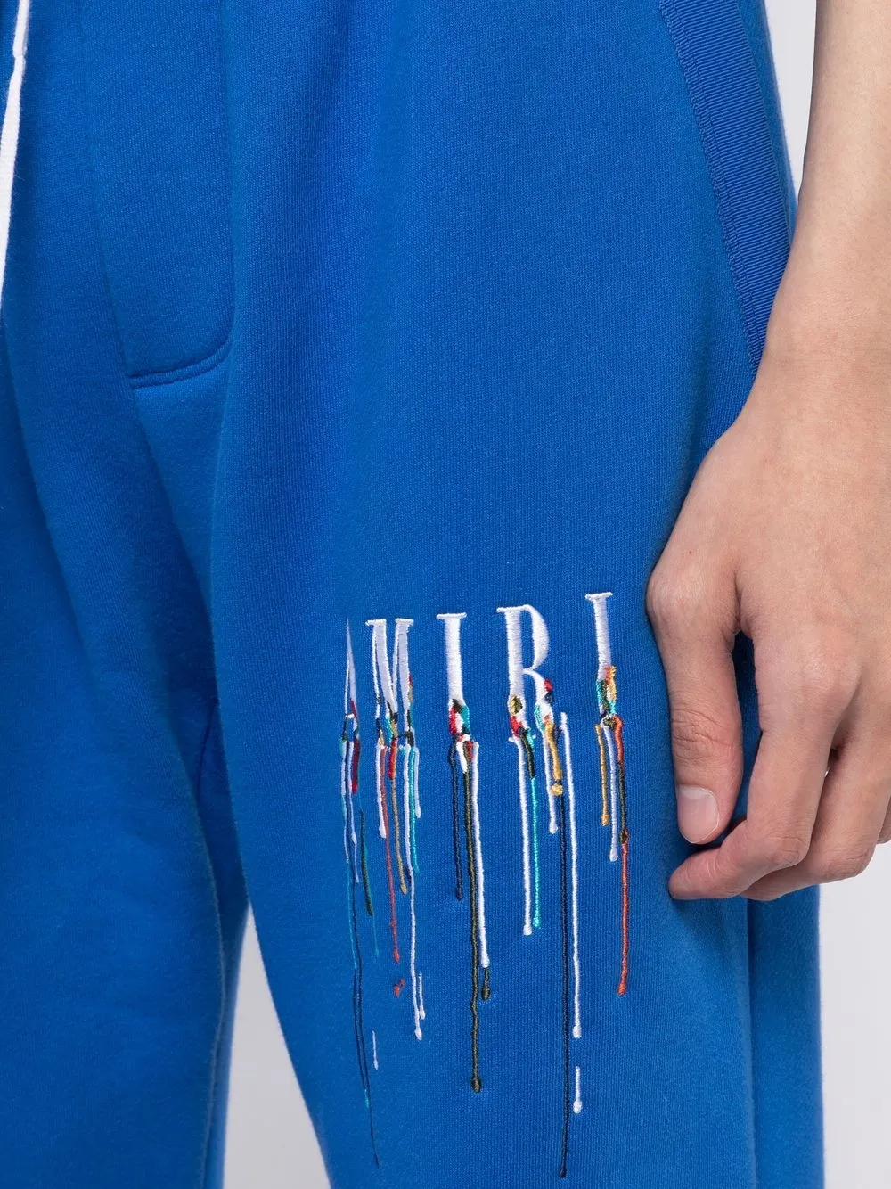 EM Sneakers Amiri Logo Paint Print Blue Sweatpant