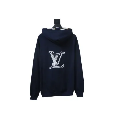 EM Sneakers Louis Vuitton LV Nautical Collection Double Rope Embroidered Hoodie Dark Blue 02