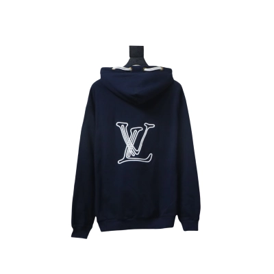 EM Sneakers Louis Vuitton LV Nautical Collection Double Rope Embroidered Hoodie Dark Blue 02