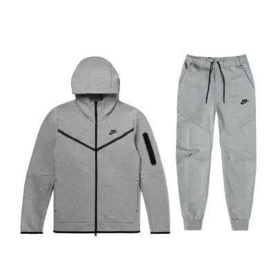 EM Sneakers Nike Sportswear Tech Fleece Full-Zip Hoodie & Joggers Set (FW24) Dark Grey Heather/Black 01