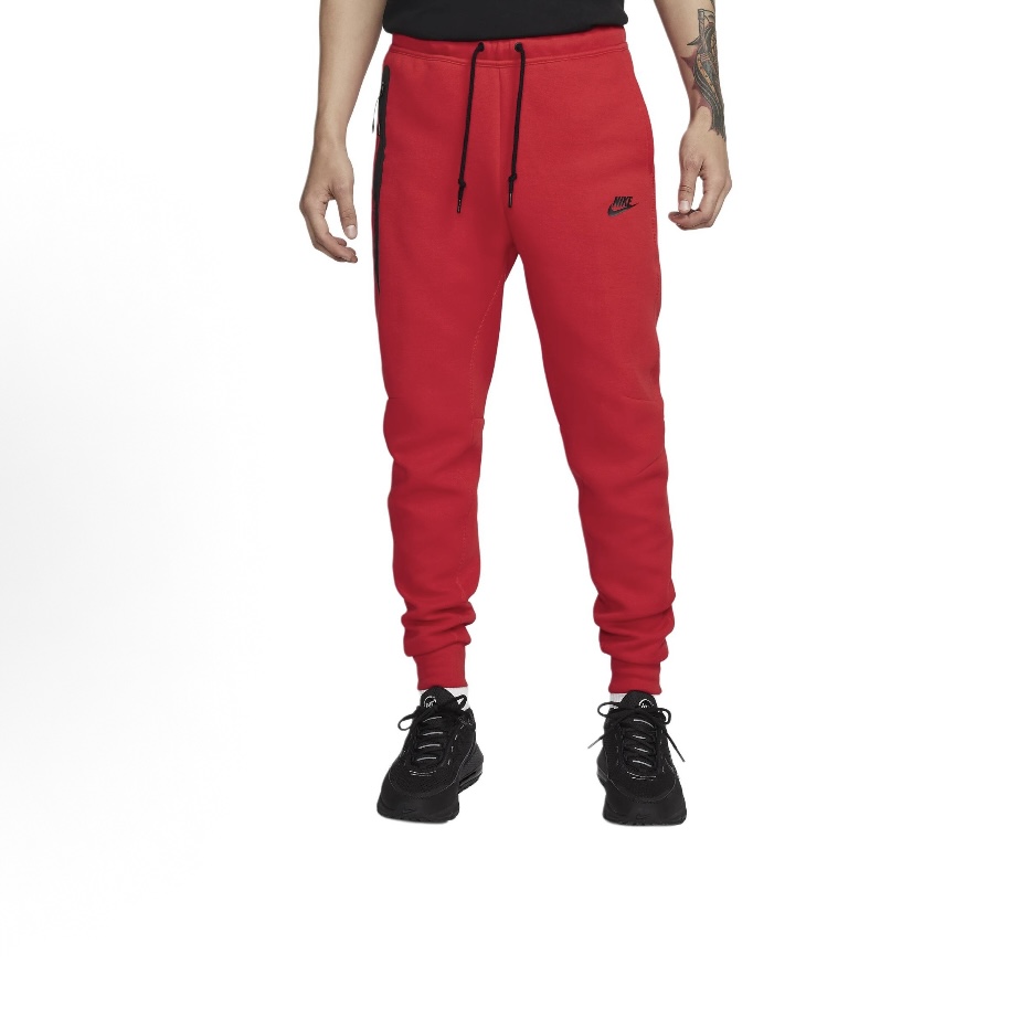 EM Sneakers Nike Sportswear Tech Fleece Full-Zip Hoodie & Joggers Set Dark Heather Red Black
