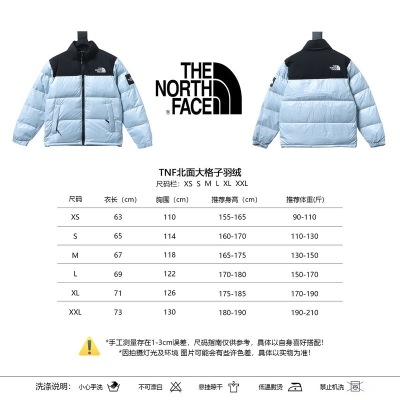 EM Sneakers The North Face Plaid Down Jacket Blue Black 02