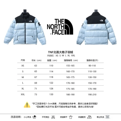 EM Sneakers The North Face Plaid Down Jacket Blue Black 02