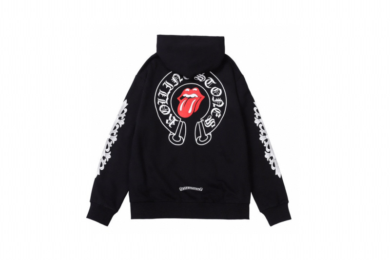EM Sneakers Chrome Hearts Red Tongue Zip Up Hoodie Black