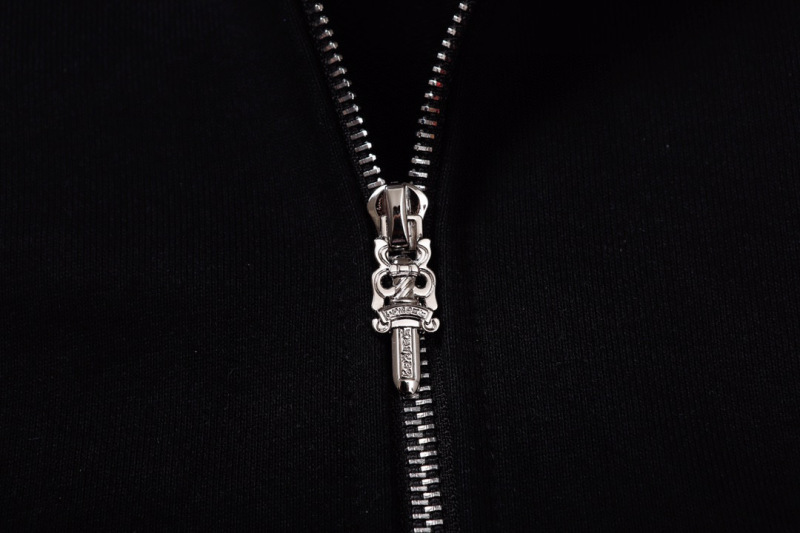 EM Sneakers Chrome Hearts Red Tongue Zip Up Hoodie Black