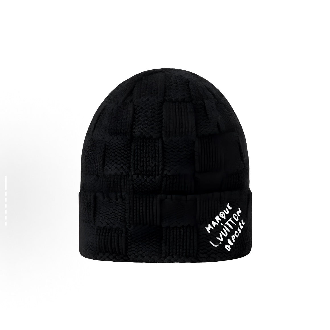 EM Sneakers Louis Vuitton LV Damier Snug Beanie Black