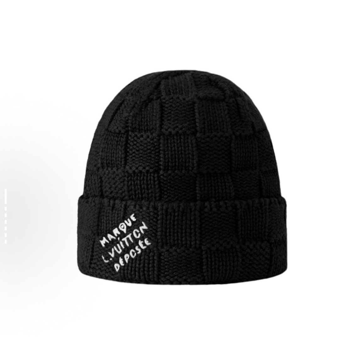 EM Sneakers Louis Vuitton LV Damier Snug Beanie Black