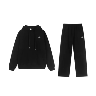EM Sneakers Alo Yoga Hoodie & Sweatpant Set Black 01