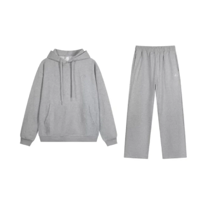 EM Sneakers Alo Yoga Hoodie & Sweatpant Set Gray 01