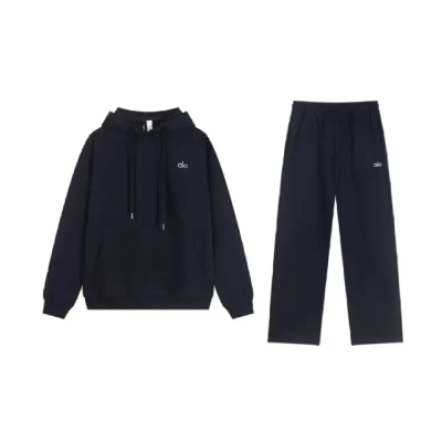 EM Sneakers Alo Yoga Hoodie & Sweatpant Set Navy 01