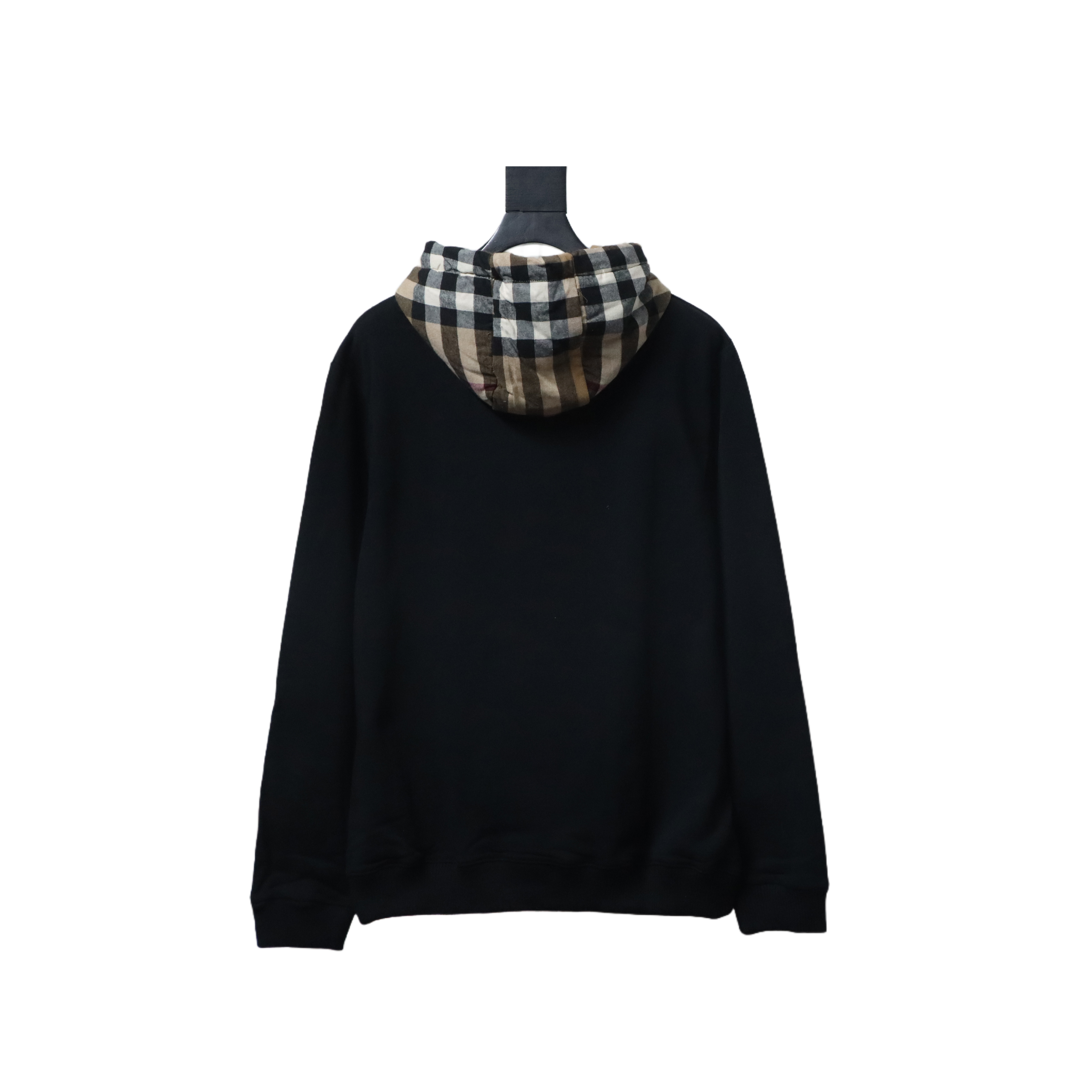 EM Sneakers Burberry Check Patchwork Black Hoodie