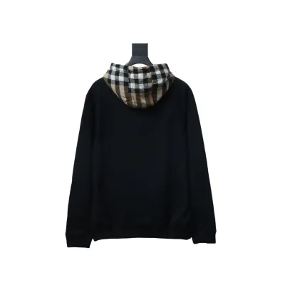 EM Sneakers Burberry Check Patchwork Black Hoodie 02