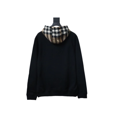 EM Sneakers Burberry Check Patchwork Black Hoodie 02