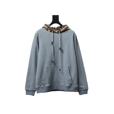 EM Sneakers Burberry Check Patchwork Grey Hoodie 01