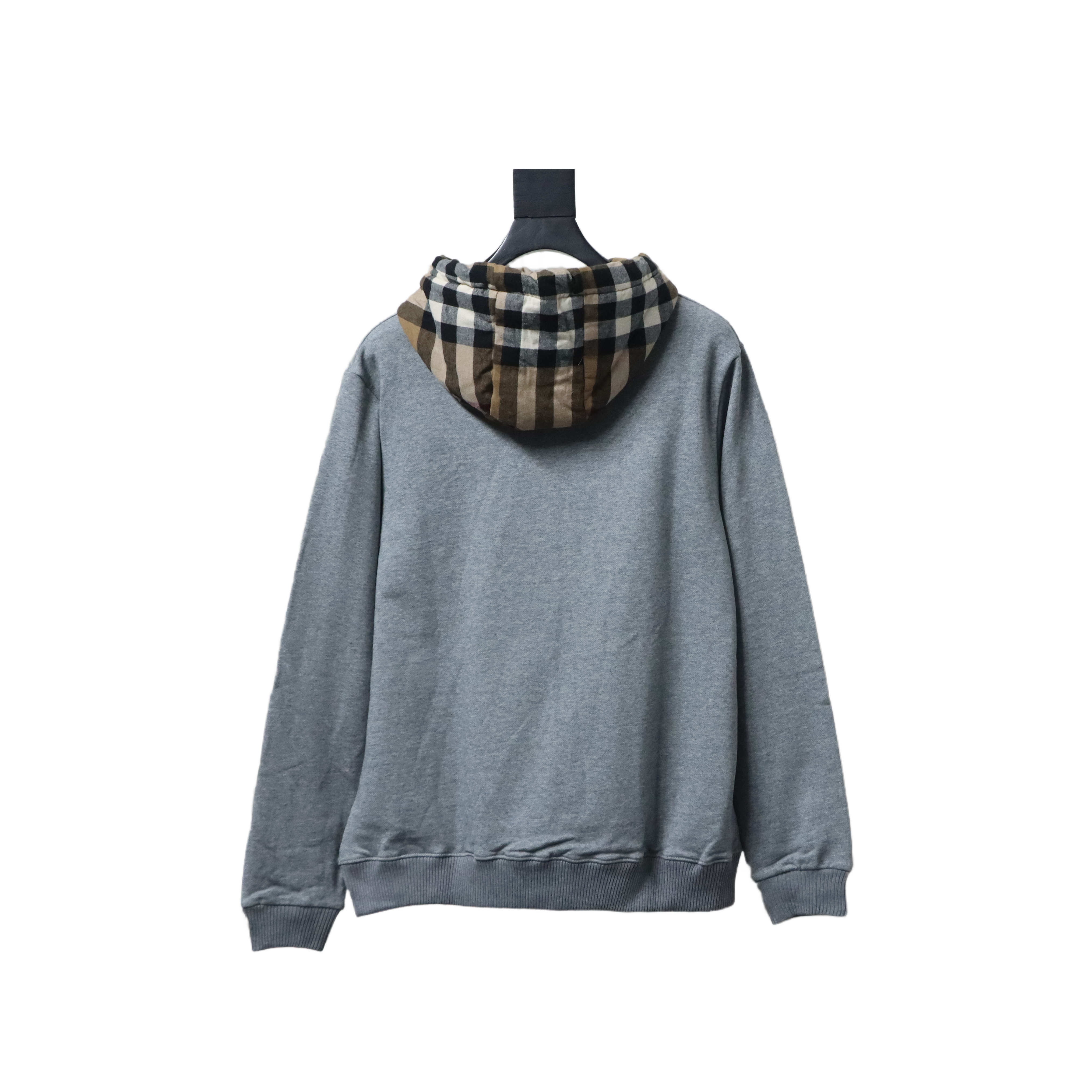 EM Sneakers Burberry Check Patchwork Grey Hoodie