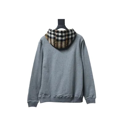 EM Sneakers Burberry Check Patchwork Grey Hoodie 02