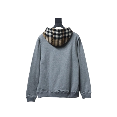 EM Sneakers Burberry Check Patchwork Grey Hoodie 02