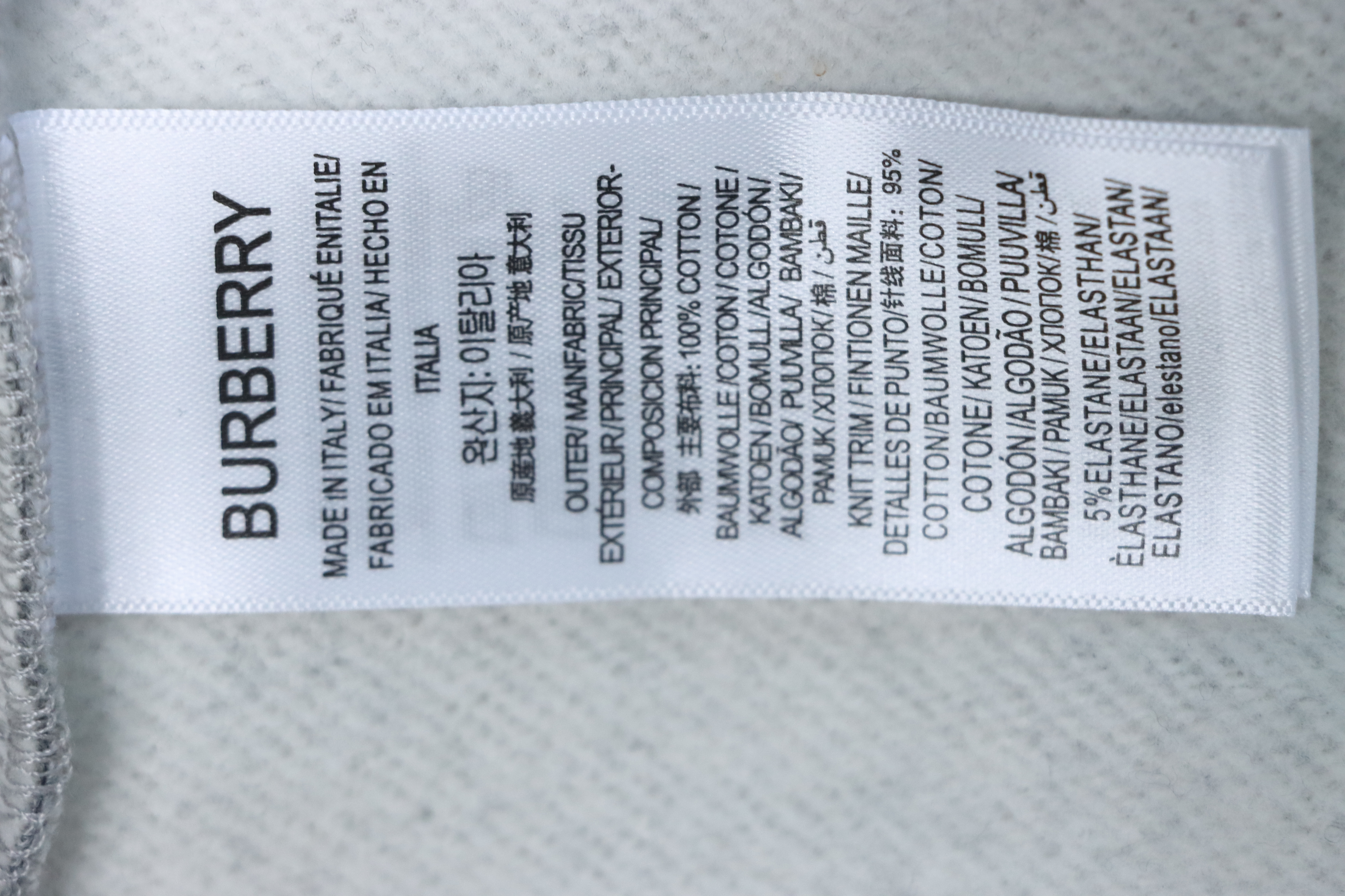 EM Sneakers Burberry Check Patchwork Grey Hoodie