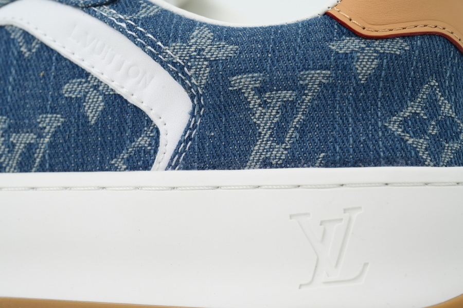 EM Sneakers Louis Vuitton LV Tilted Sneaker Denim Print
