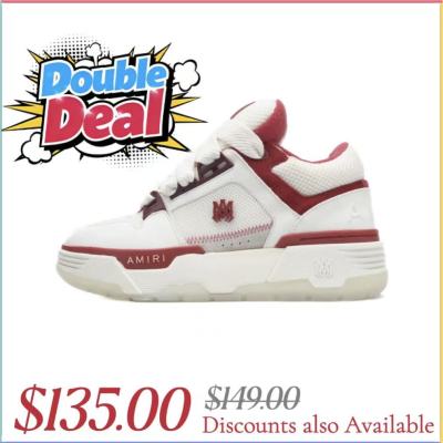 EM Sneakers Amiri MA-1 White Red 01