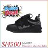 EM Sneakers Louis Vuitton LV Skate Sneaker Black with Diamonds