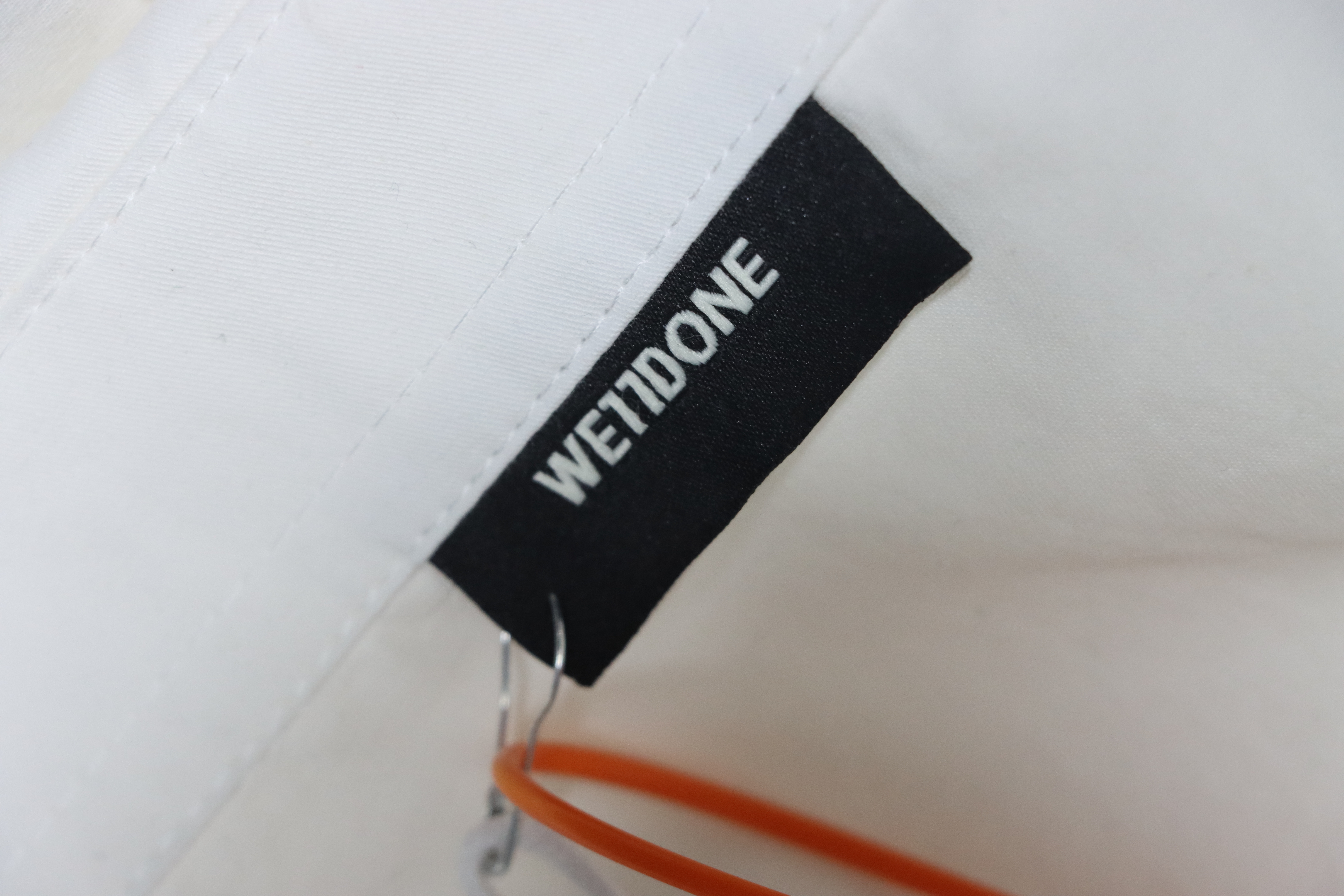 EM Sneakers WE11DONE 24SS Autumn New Style Simple Logo Embroidered Collar Long Sleeve Shirt White