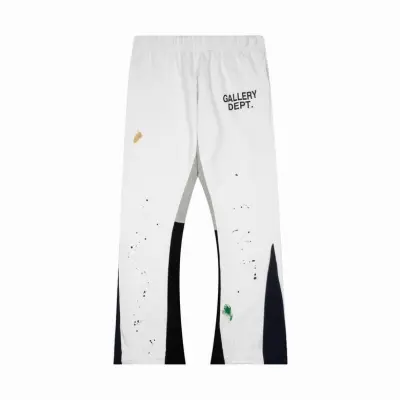 EM Sneakers Gallery Dept. Painted Flare Sweatpant Black and White Color-blocked 01