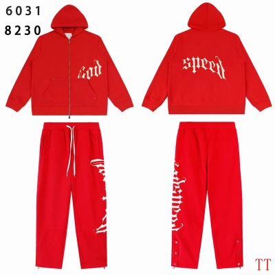 EM Sneakers Godspeed OG Logo Hoodie & Sweatpant Set Red White 01