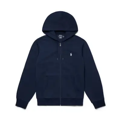 EM Sneakers Polo Ralph Lauren Double Knit Zip-Up Hoodie Aviator Navy/White 01