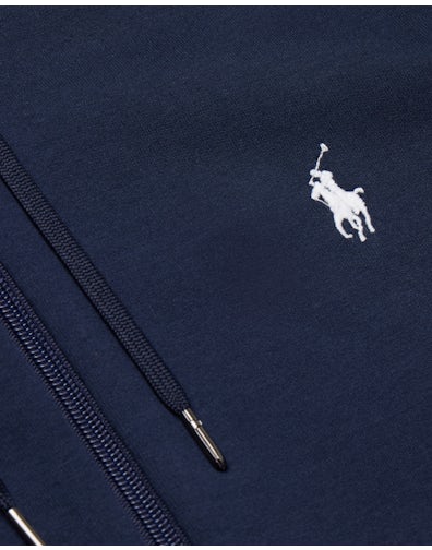 EM Sneakers Polo Ralph Lauren Double Knit Zip-Up Hoodie Aviator Navy/White