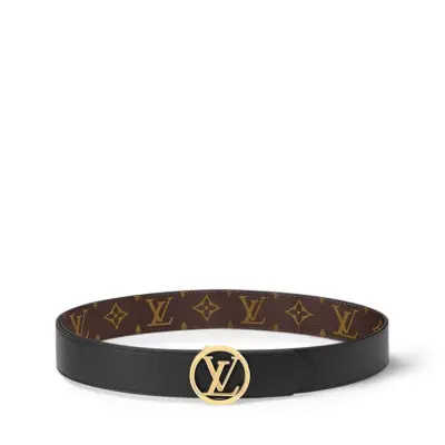 EM Sneakers Louis Vuitton LV Circle 35mm Reversible Belt Gold-color Hardware 02
