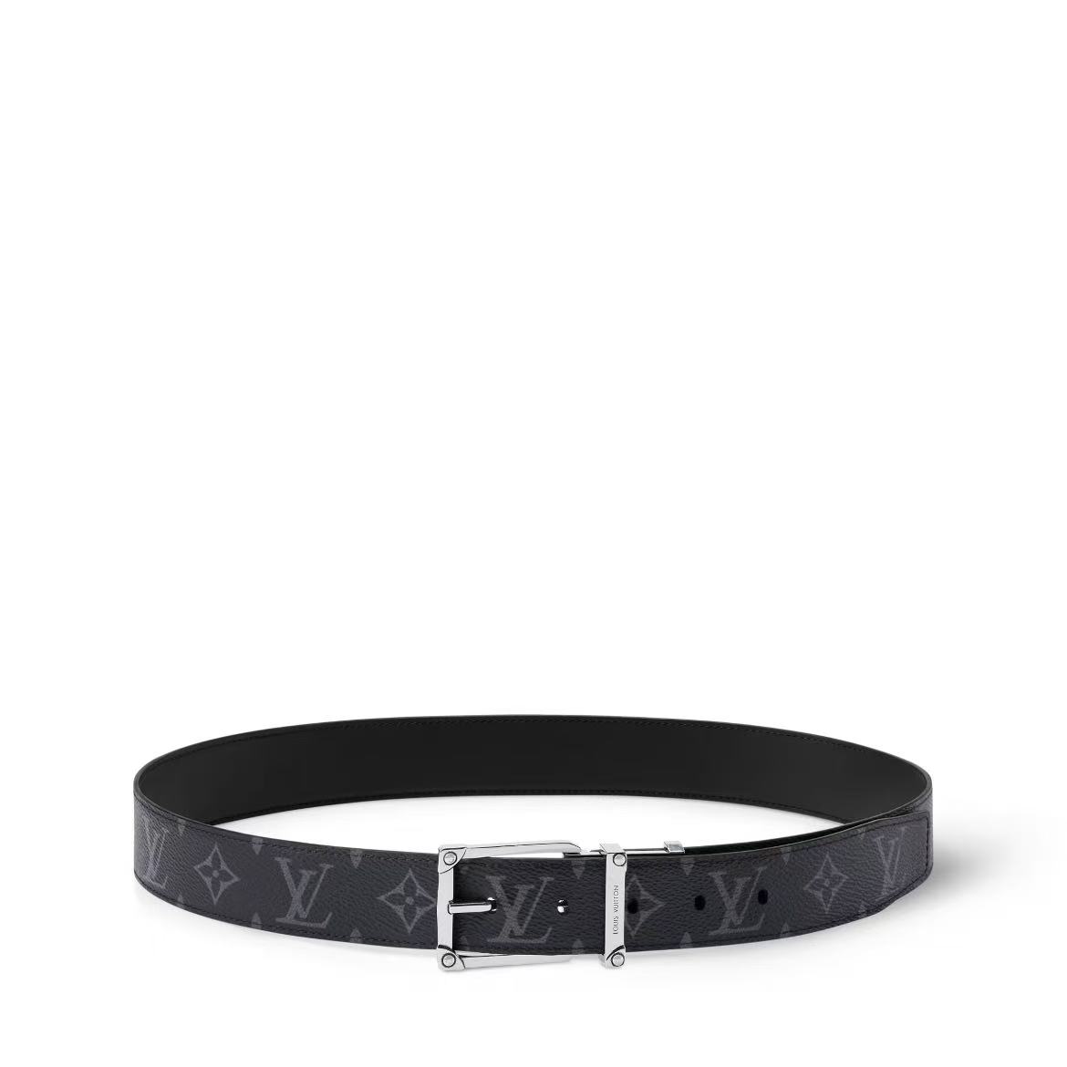 EM Sneakers Louis Vuitton LV Corner Pin 35mm Reversible Belt Eclipse Aged Palladium-toned Pin Buckle