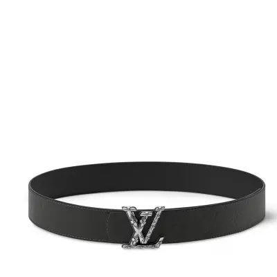 EM Sneakers Louis Vuitton LV Dimension Drift 40mm Reversible Belt Dark Palladium-toned Buckle Black 02