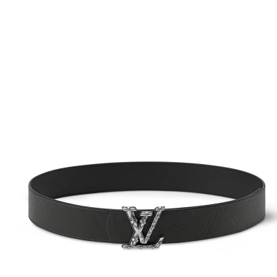 EM Sneakers Louis Vuitton LV Dimension Drift 40mm Reversible Belt Dark Palladium-toned Buckle Black 02