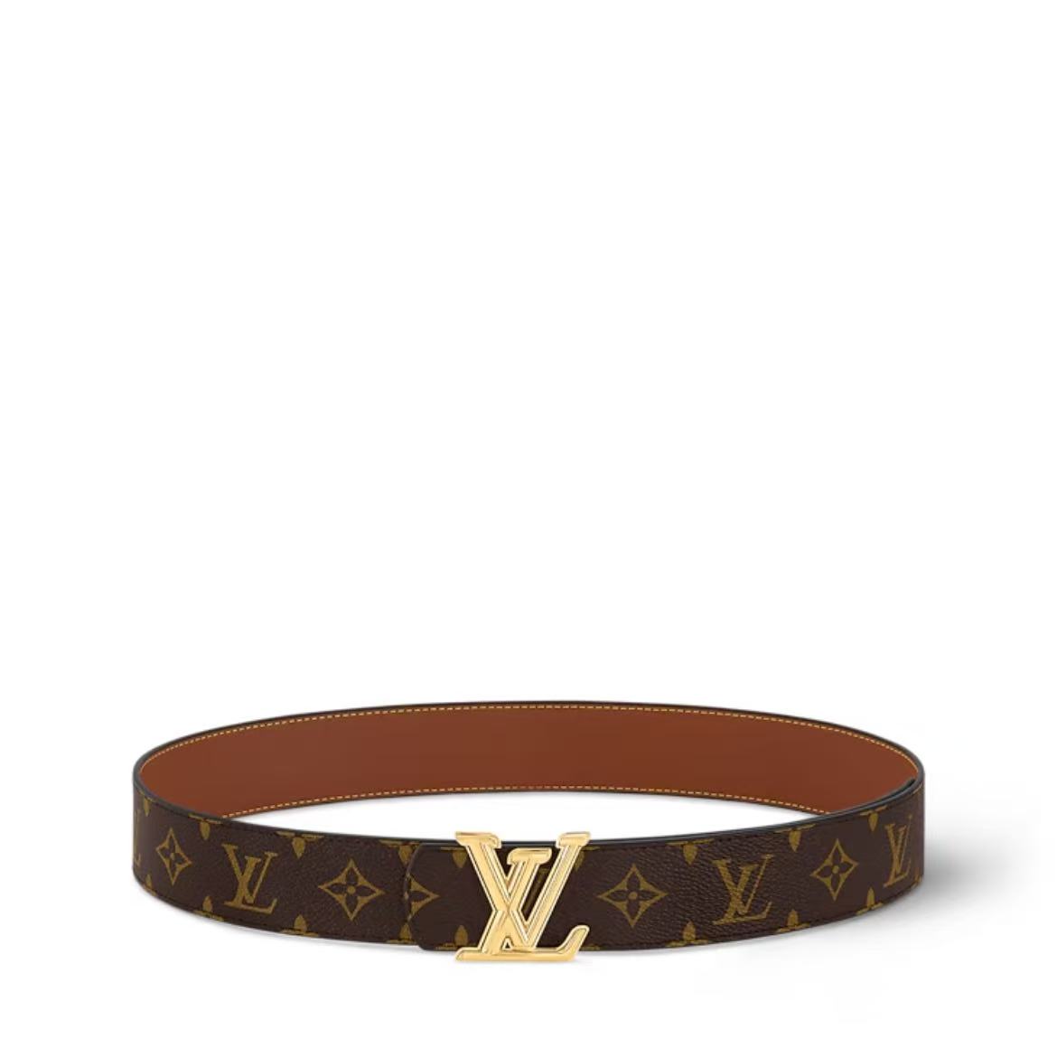 EM Sneakers Louis Vuitton LV Gold-toned Dimension Buckle 40mm Reversible Belt Monogram