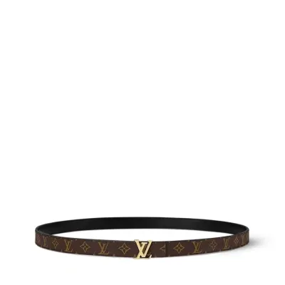 EM Sneakers Louis Vuitton LV Iconic 20mm Reversible Belt Monogram Canvas Recto Side Brown 01