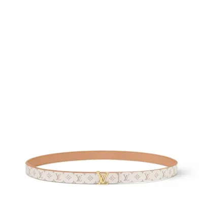 EM Sneakers Louis Vuitton LV Iconic 20mm Reversible Belt Monogram Canvas Recto Side Sandy 02