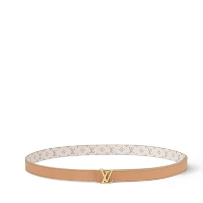 EM Sneakers Louis Vuitton LV Iconic 20mm Reversible Belt Monogram Canvas Recto Side Sandy 01