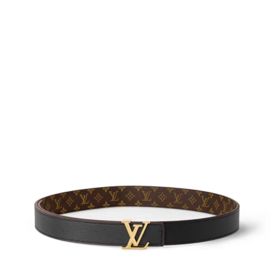 EM Sneakers Louis Vuitton LV Iconic 25 mm Reversible Belt Gold-color Hardware Monogram 02