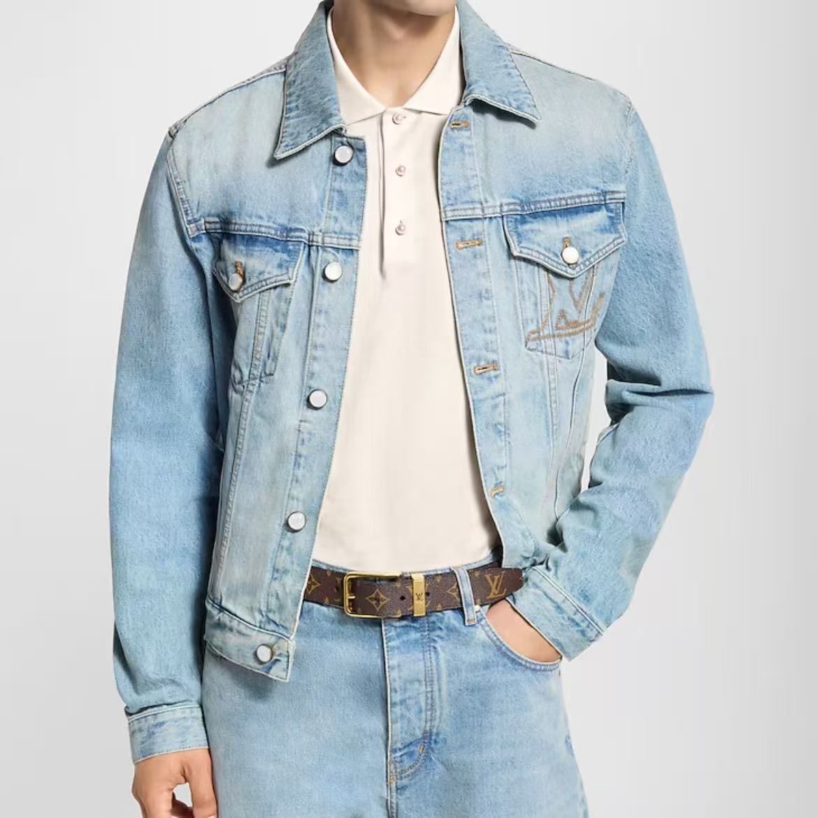 EM Sneakers Louis Vuitton LV Pont Neuf Monogram 35mm Belt Monogram/Brown Gold-toned Rectangular Buckle