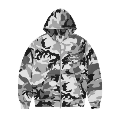 EM Sneakers Corteiz Island Puff Print Zip Hoodie Arctic Camo 01