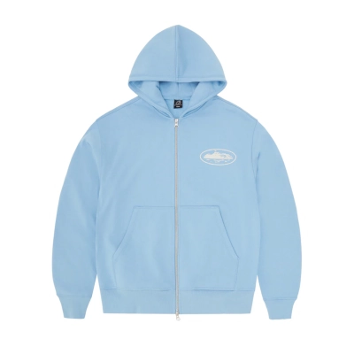 EM Sneakers Corteiz Island Puff Print Zip Hoodie Baby Blue 01