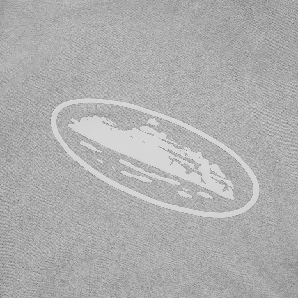 EM Sneakers Corteiz Island Puff Print Zip Hoodie Heather Grey