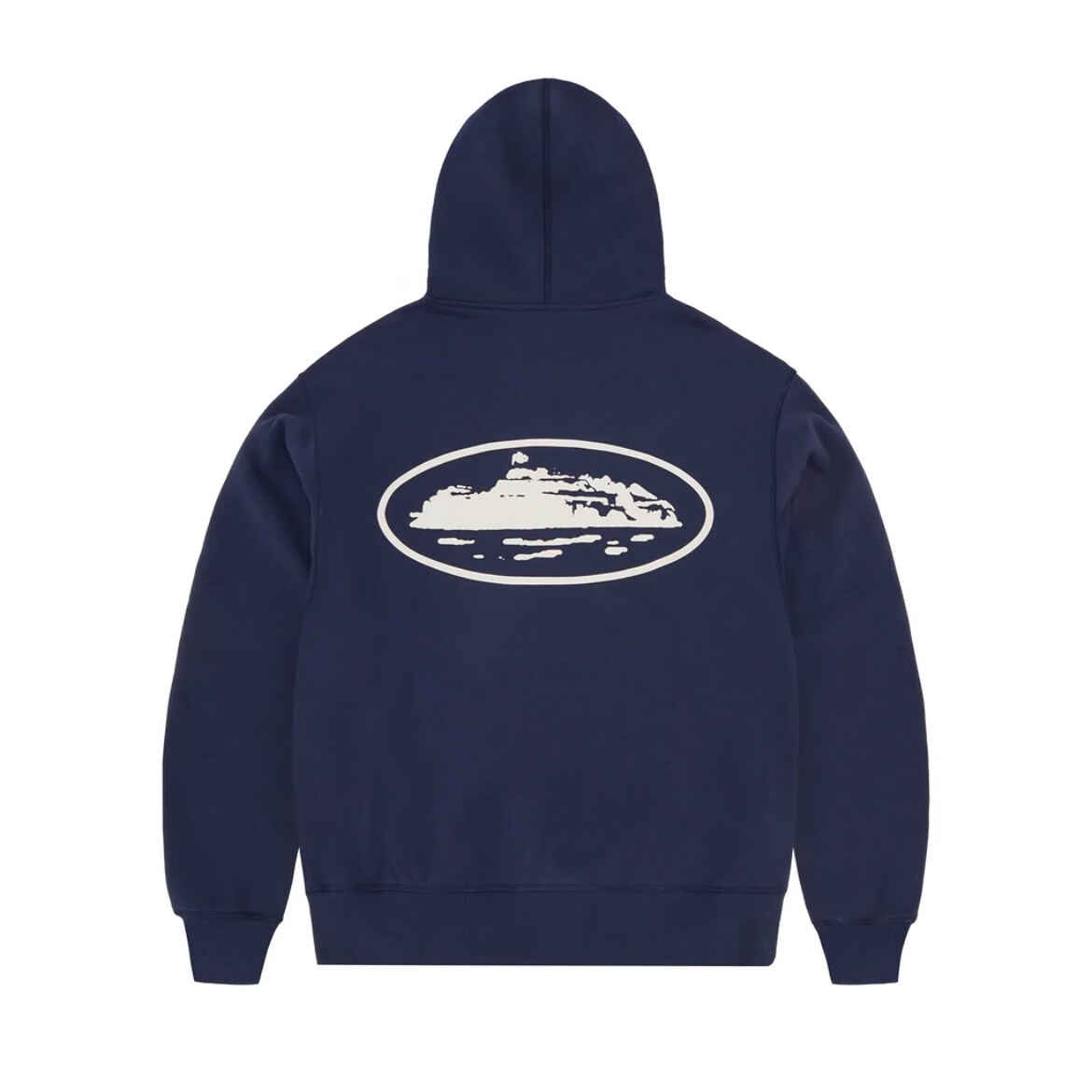 EM Sneakers Corteiz Island Puff Print Zip Hoodie Navy