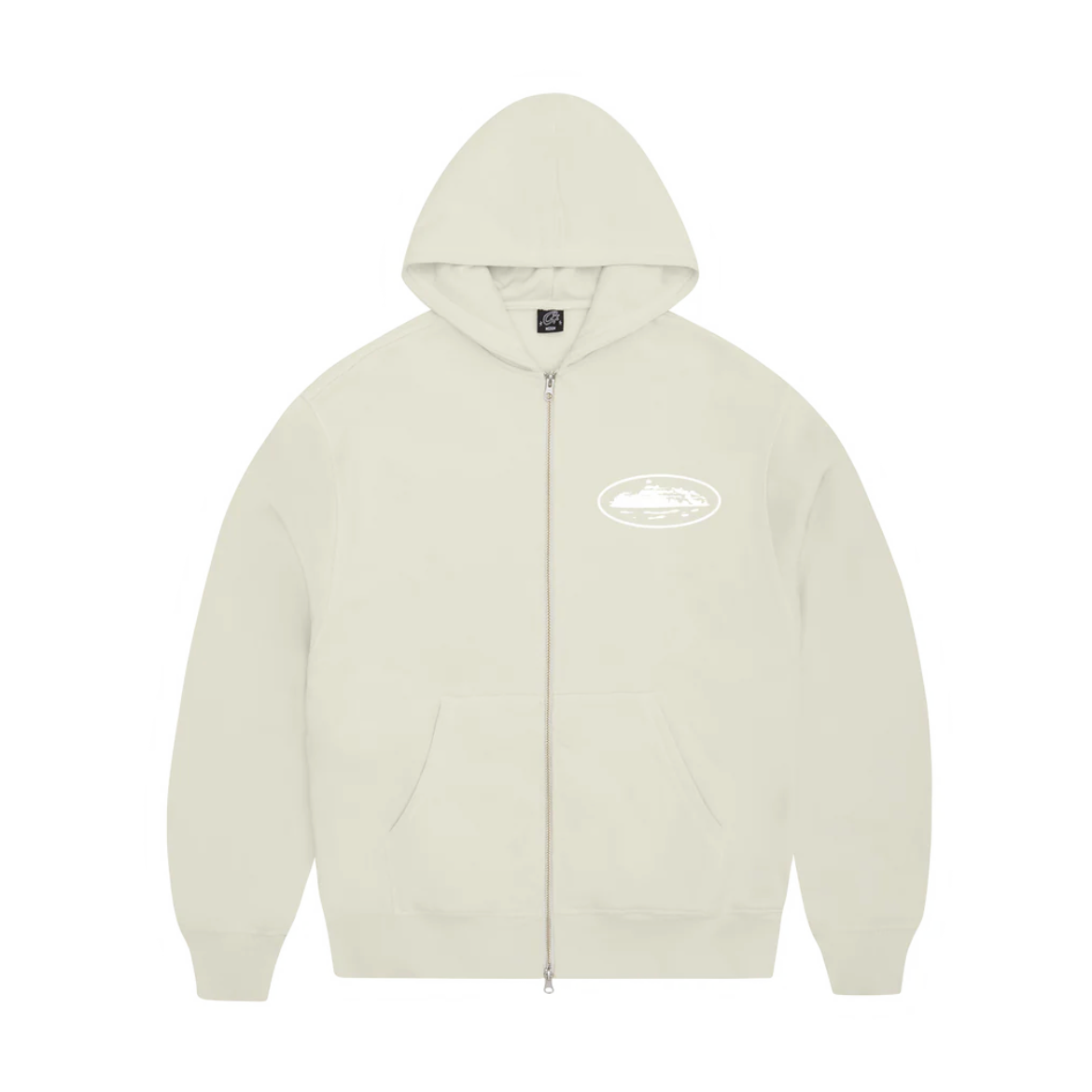 EM Sneakers Corteiz Island Puff Print Zip Hoodie Off White