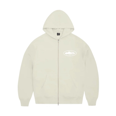 EM Sneakers Corteiz Island Puff Print Zip Hoodie Off White 01